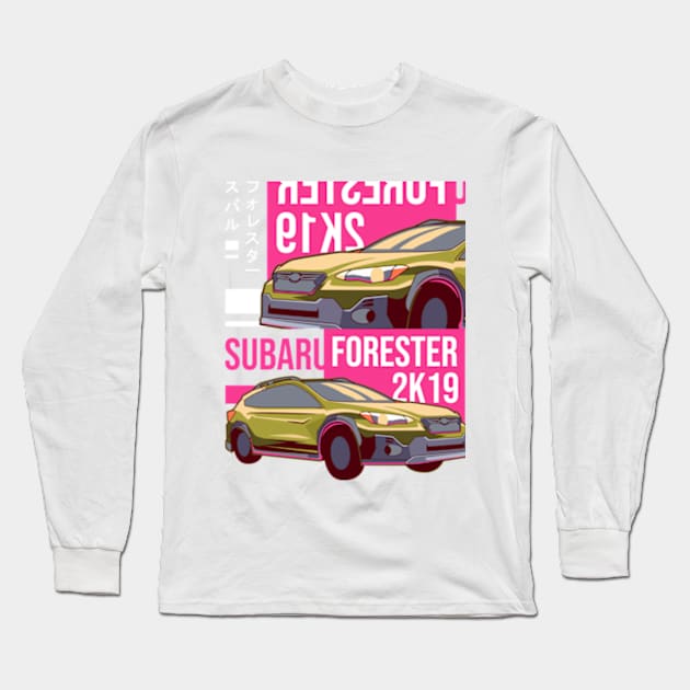 Subaru Forester 2019 Art Long Sleeve T-Shirt by ardianDwipra